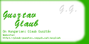 gusztav glaub business card