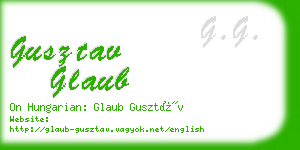 gusztav glaub business card